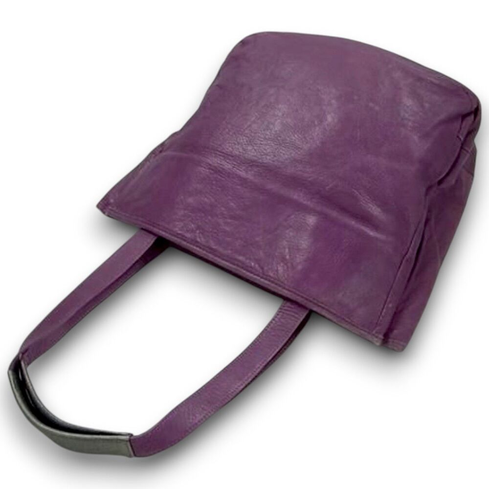 See By Chloe XL Purple Orchid & Gunmetal Leather Vintage Y2K Shoulder Bag, VGUC - Picture 4 of 12